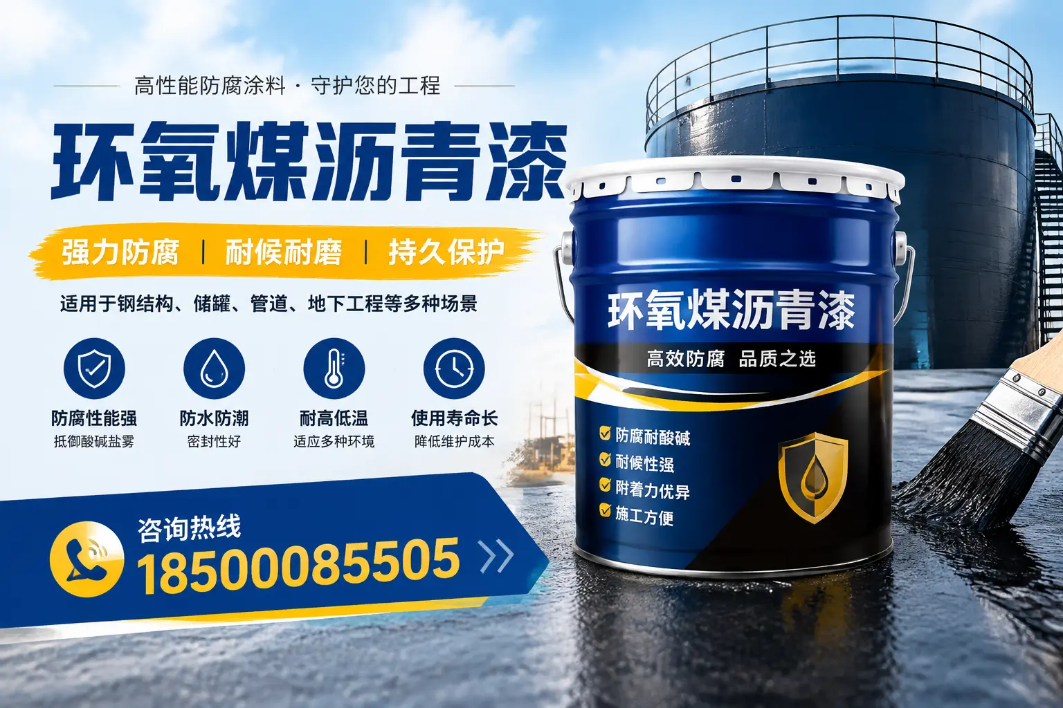 环氧煤沥青漆在工业中的应用，文山企业的选择